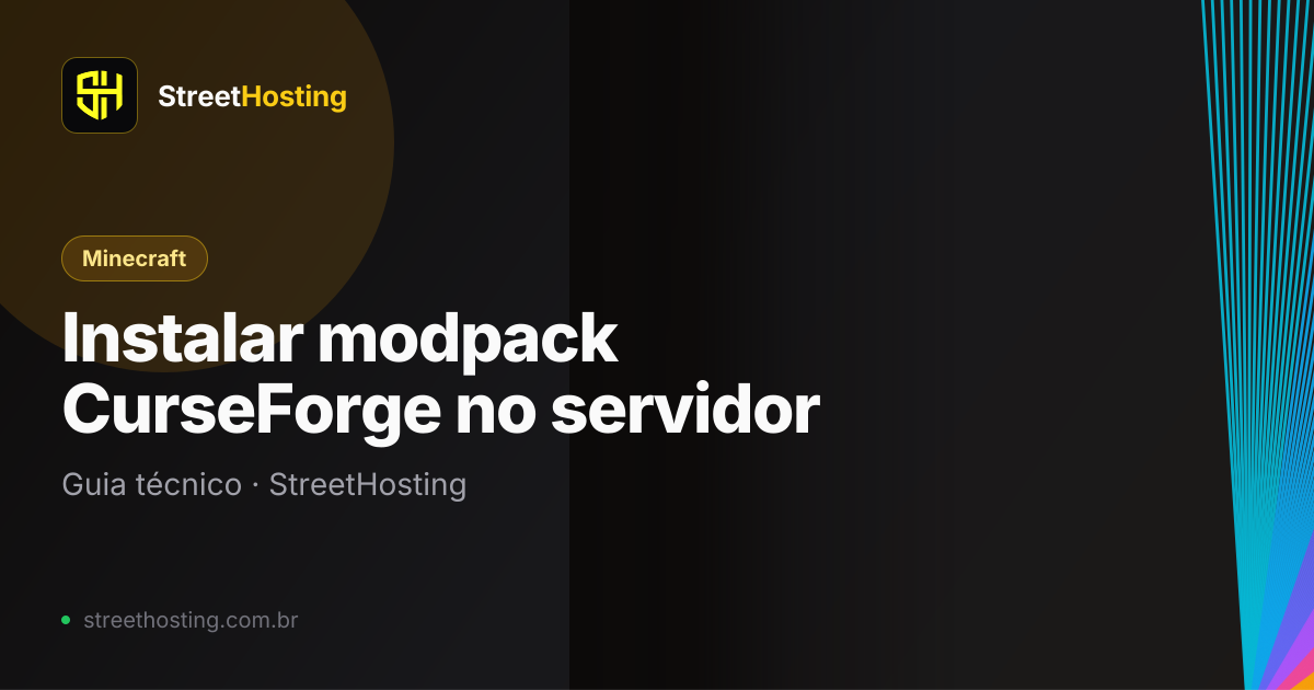 Como instalar modpack CurseForge no servidor Minecraft | StreetHosting